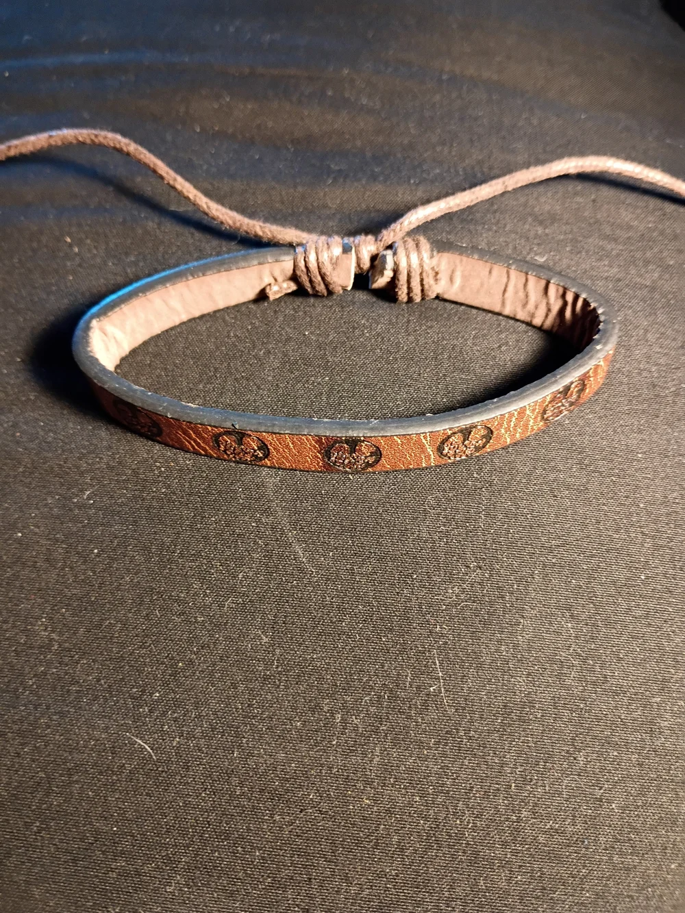 Men's Brown Leather Adjustable Bracelet